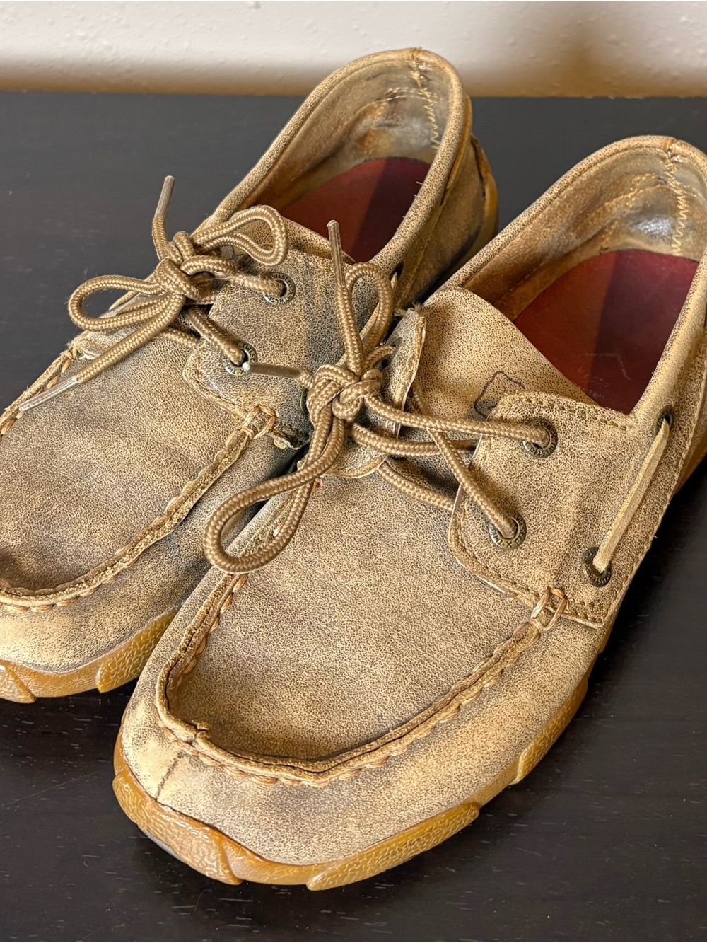 Twisted X Youth Driving Mocs Bomber Leather Loafers Size 3.5Y Fits Women’s 5.5